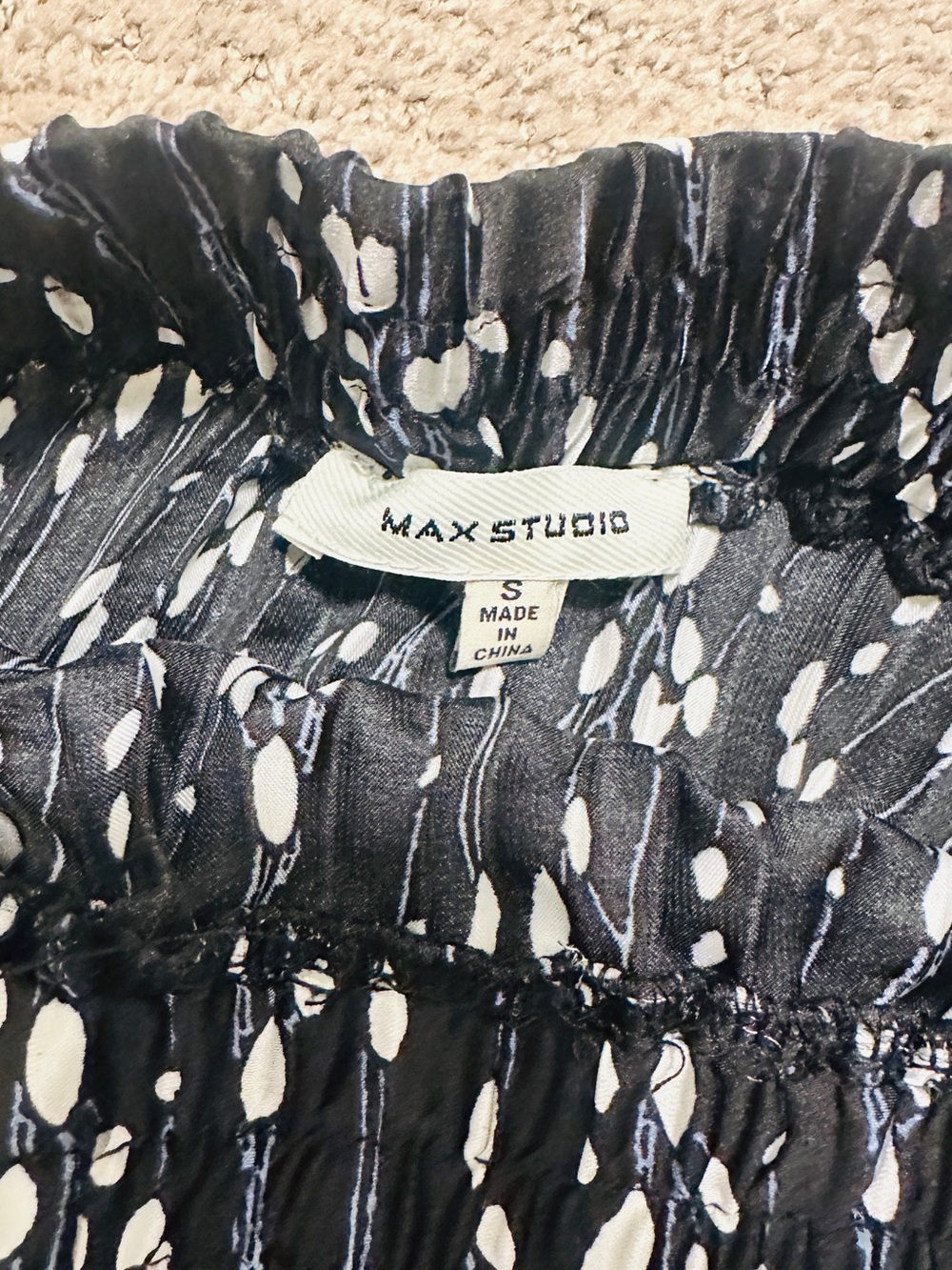 Max Studio Black and White printed midi skirt